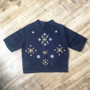 Navy H&M lightweight sweatshirt - size S (NWOT)